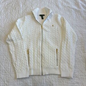 Ralph Lauren Cream Cable Knit Sweater